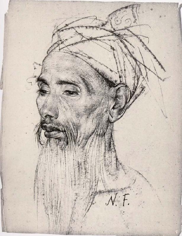  Old man head portrait